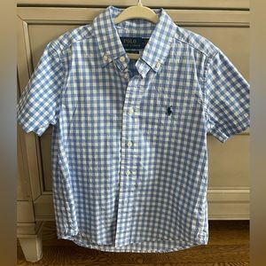 SORRY SOLD Ralph Lauren little boys short sleeve button down shirt- size 5